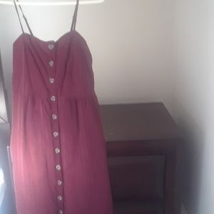 Cute button down maroon dress